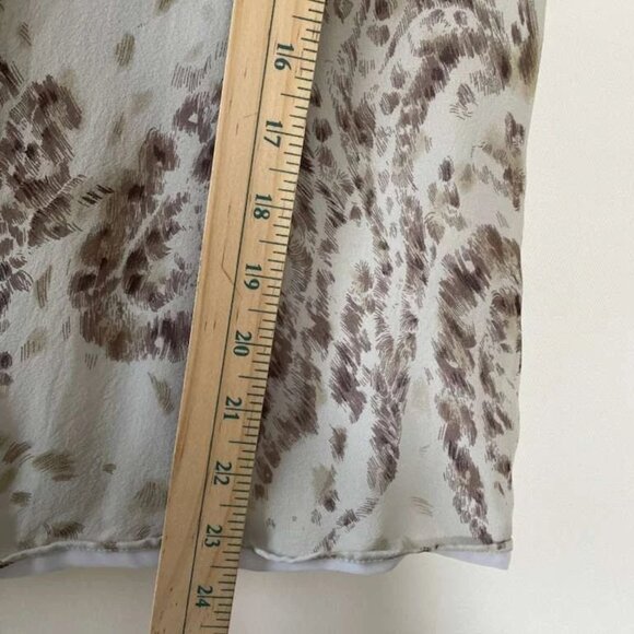 Lafayette 148 New York Womens Light Mint Paisley 100% Silk Button Up Shirt14 - Picture 8 of 9